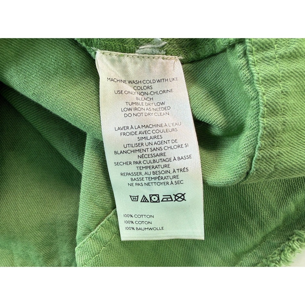 Anthropologie Pilcro Kyla Flounce Dress Olive Green Fray Hem Womens Size 2X Plus - Picture 10 of 11
